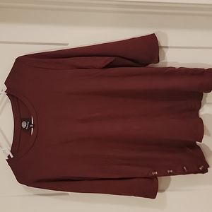 Women's XL bobeau maroon top